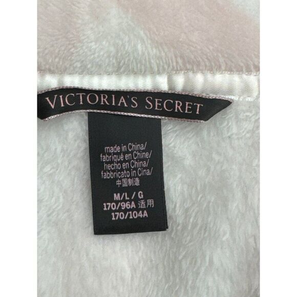 Victoria’s Secret Women Pink /White Stripe Monogram Robe Size M/L - Picture 9 of 11